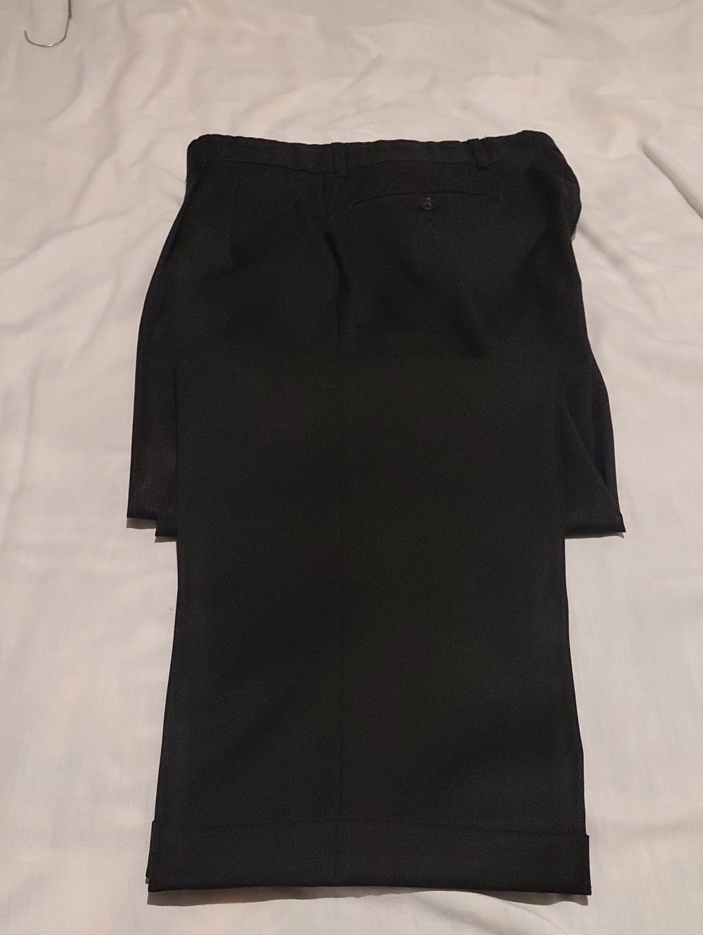 Neiman Marcus Super 120's Wool Black Dress Pants Cuffed Hem. 35W